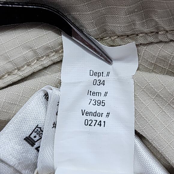 Eddie Bauer Shirt Mens L Beige Cotton Classic Fit Short Sleeve Button Down - Picture 6 of 9